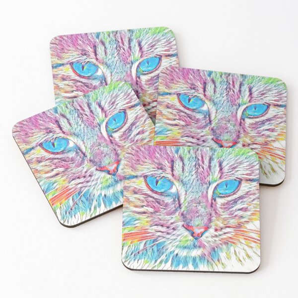 Item preview, "Psychedelic Cat II" designed and sold by Ki-Yumi-Art.