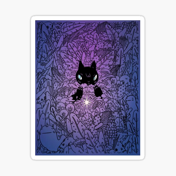Item preview, Cat in Jungle with Little Star designed and sold by Deth P. Sun.