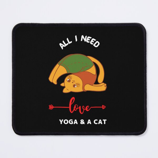 Item preview, All I Need Is Love Yoga & A Cat : Halasana designed and sold by GlobalHunt.