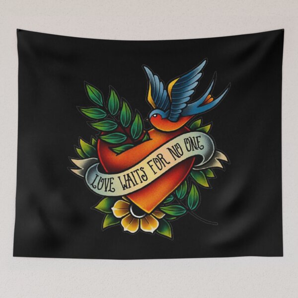 Item preview, Love waits for no one - Tattoo  designed and sold by FeeLnLivE.
