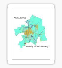 DeLand, Florida Turquoise Sticker