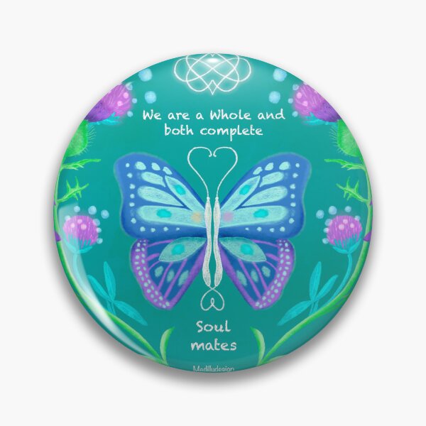 Item preview, Soul mates Art print, love quotes, Couple butterflies designed and sold by Medilludesign.