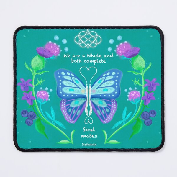 Item preview, Soul mates Art print, love quotes, Couple butterflies designed and sold by Medilludesign.