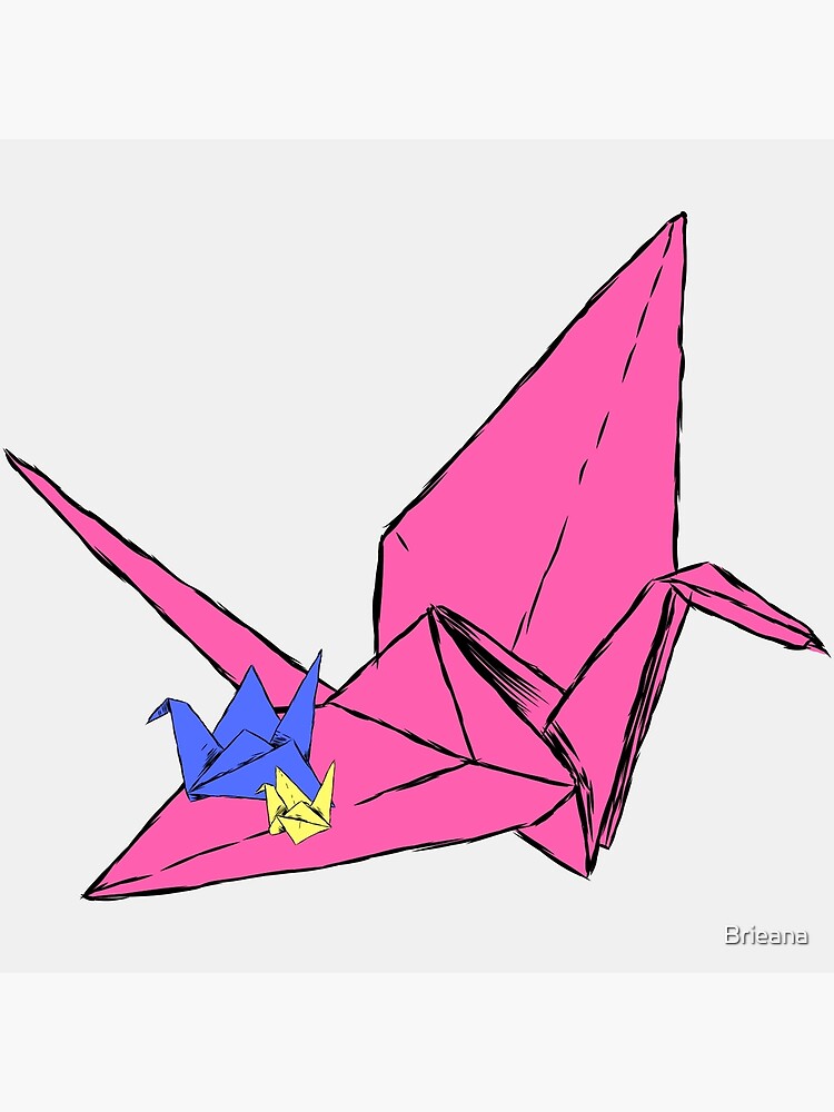 Origami Paper Crane Pack Art Board Print for Sale by Araleiya