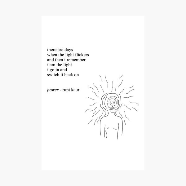 Lámina fotográfica «Poema de rupi kaur» de Freyyyaaa | Redbubble