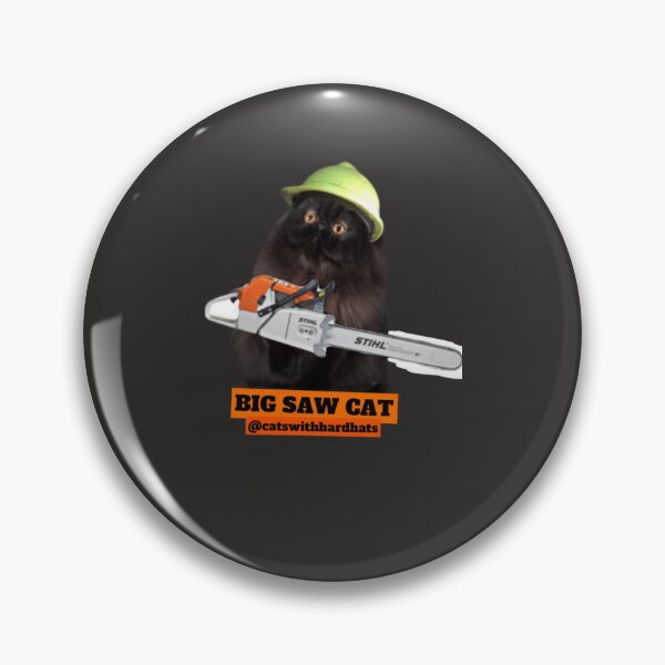 Item preview, Big (chain)Saw Cat Sticker designed and sold by NiklasLoofc.