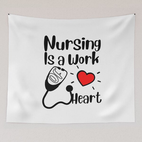 Item preview, Love Quote: Nursing Is A Work Of Heart designed and sold by AmeliaStore1.
