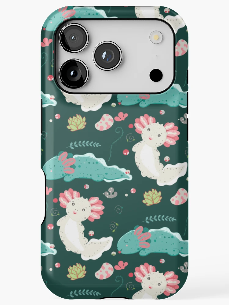 Thumbnail 1 of 4, iPhone Case, Axolotl Pattern Design designed and sold by Youpattern.