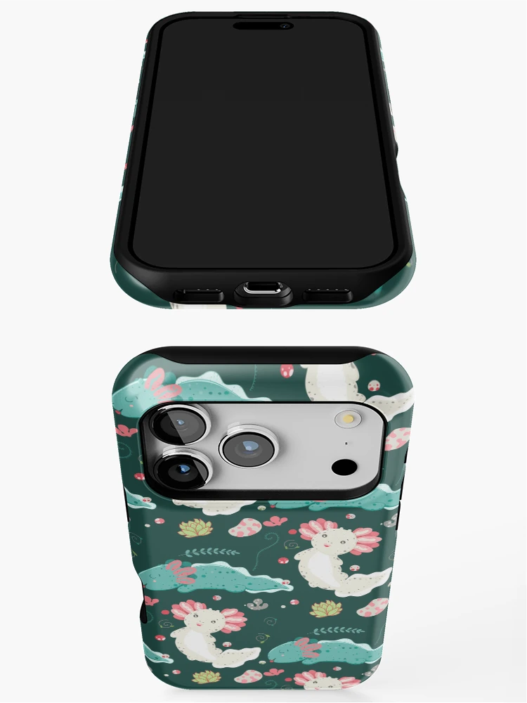 Thumbnail 3 of 4, iPhone Case, Axolotl Pattern Design designed and sold by Youpattern.