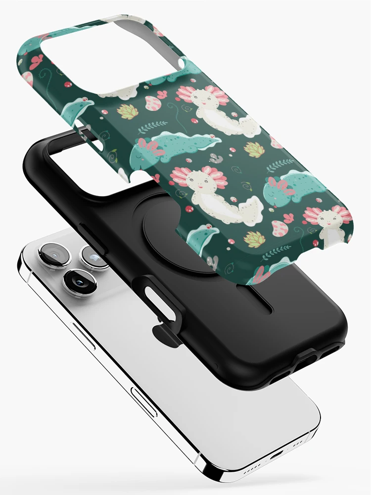 Thumbnail 2 of 4, iPhone Case, Axolotl Pattern Design designed and sold by Youpattern.