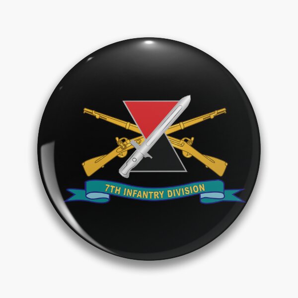 Item preview, Army - 7th Infantry Division - DUI w Br - Ribbon X 300 designed and sold by Military Insignia Products.