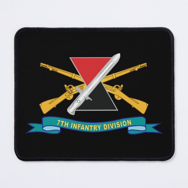 Item preview, Army - 7th Infantry Division - DUI w Br - Ribbon X 300 designed and sold by Military Insignia Products.