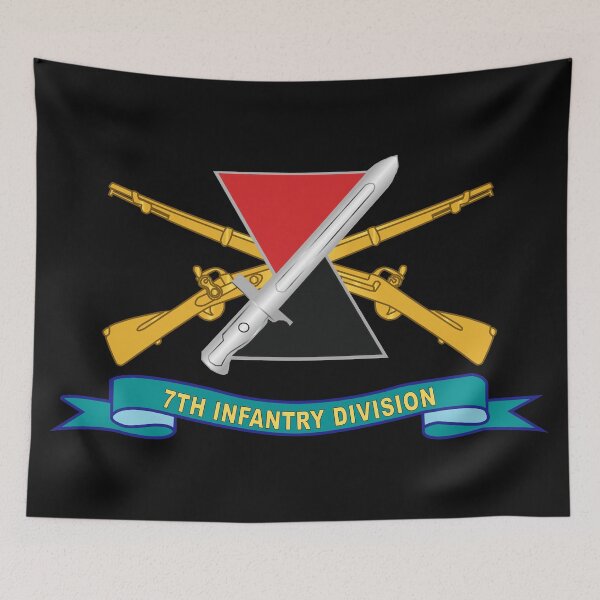 Item preview, Army - 7th Infantry Division - DUI w Br - Ribbon X 300 designed and sold by Military Insignia Products.