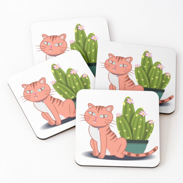 Item preview, Cat and Cactus designed and sold by Minaficent.