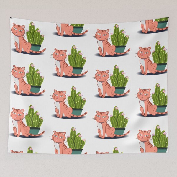 Item preview, Cat and Cactus designed and sold by Minaficent.