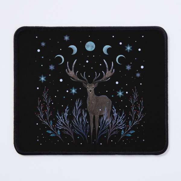 Item preview, Deer in Winter Night Forest designed and sold by episodicDrawing.