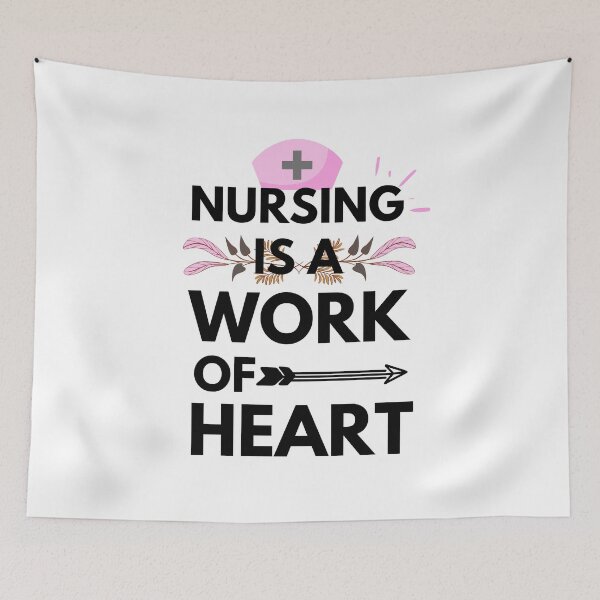 Item preview, Love Quote: Nursing Is A Work Of Heart designed and sold by AmeliaStore1.