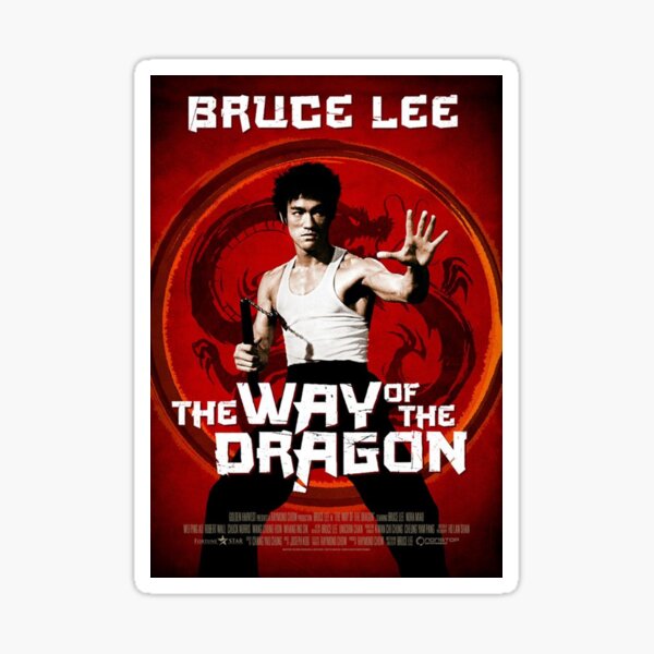 &ldquo;The Way of the Dragon by Bruce Lee Movie Poster&rdquo; Sticker for Sale by