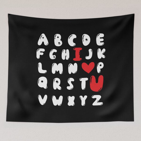 Item preview, ABC Alphabet I Love You English Teacher Valentines day designed and sold by ART-SOUF.