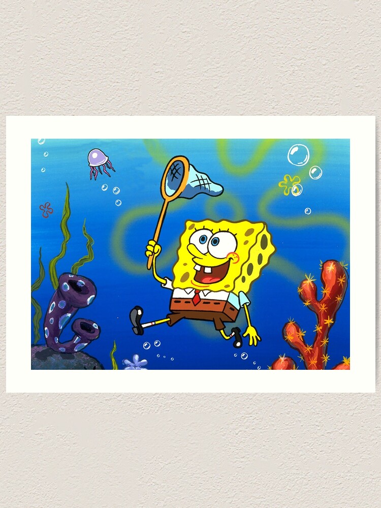 SpongeBob SquarePants Jellyfish Fun Art Print for Sale by