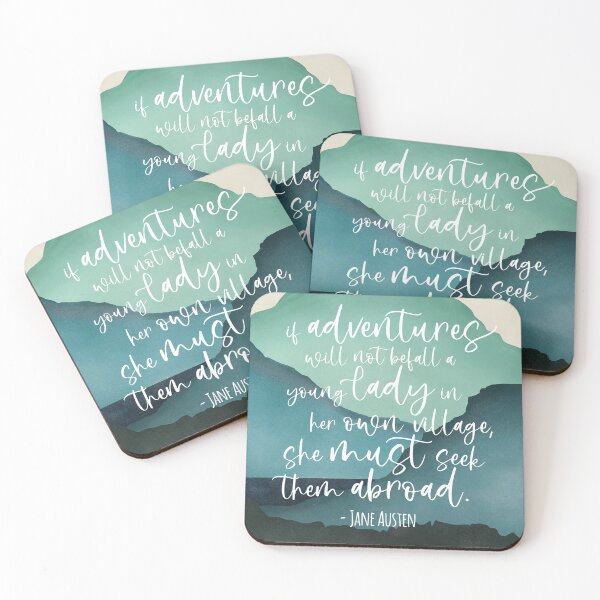 Item preview, If adventures will not befall a young lady... | Jane Austen quote designed and sold by MamSelle.