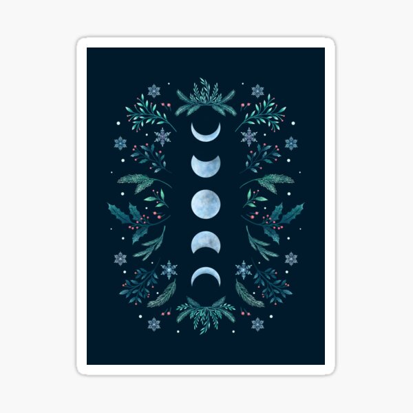 Item preview, Moonlit Garden-Teal Snow designed and sold by episodicDrawing.