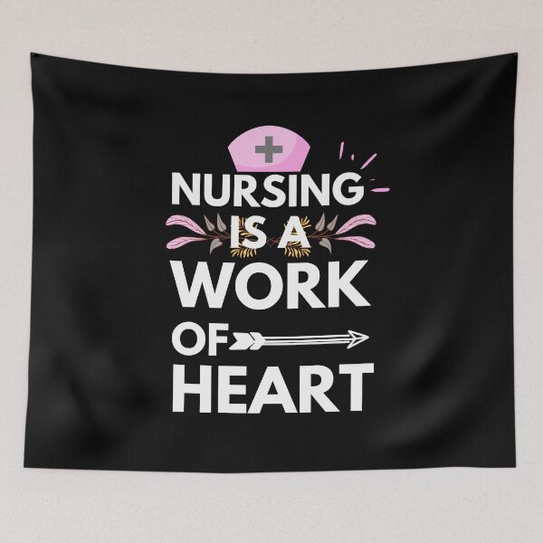 Item preview, Love Quote: Nursing Is A Work Of Heart designed and sold by AmeliaStore1.