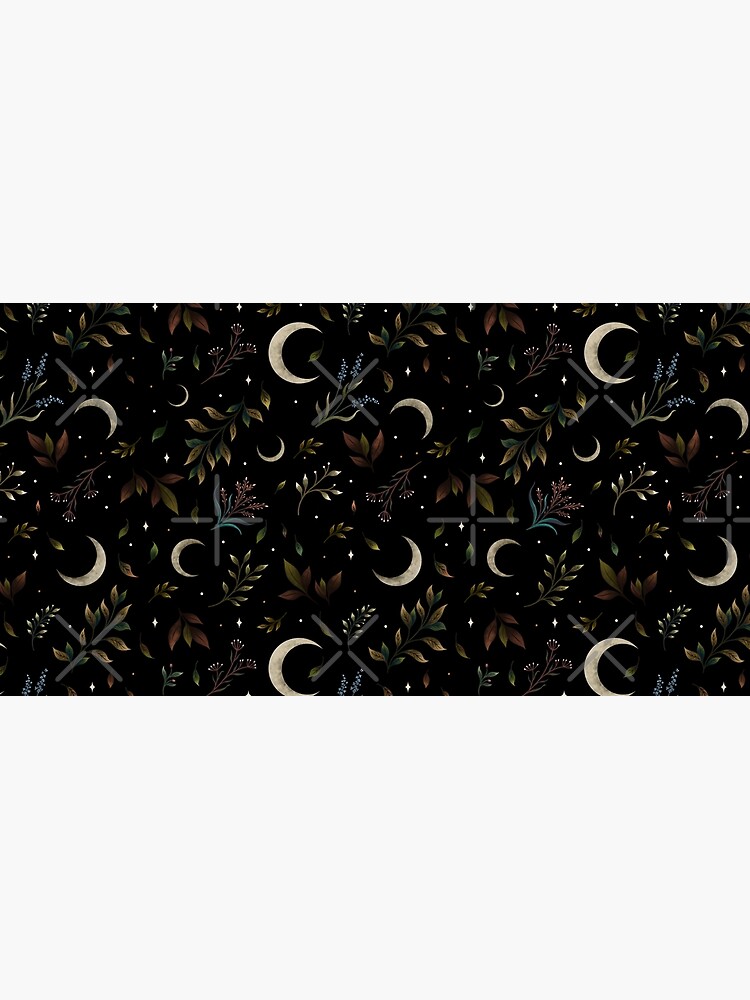 Aperçu 5 sur 5. Tapis de souris avec l'œuvre Jardin du Croissant de Lune créée et vendue par episodicDrawing.