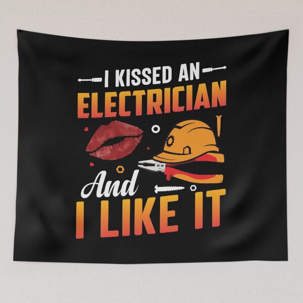 Item preview, I Kissed An Electrician And I Like It  | Funny Lineman Quotes | Electrical Lineman Gifts designed and sold by simplife-art.