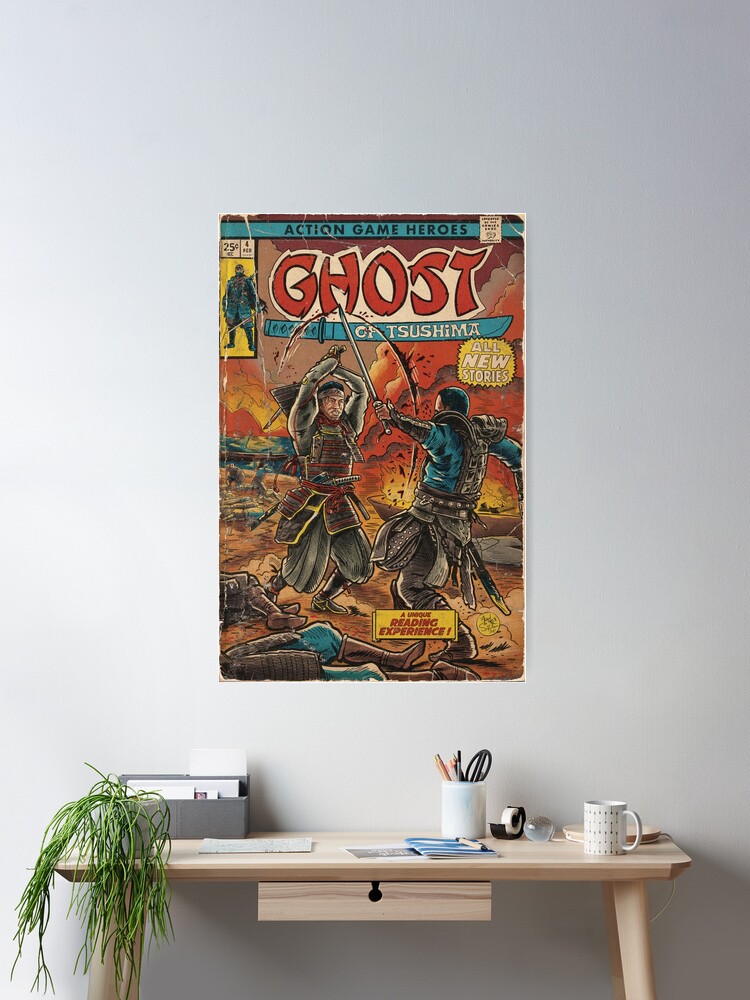 Thumbnail 2 of 3, Poster, "Samurai Ghost!" fan art comic cover designed and sold by MarkScicluna.
