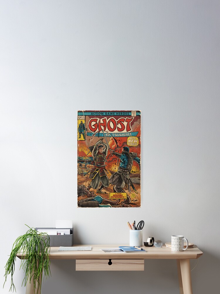 Thumbnail 2 von 3, Poster, „Samurai Ghost!“ Fan-Art-Comic-Cover designt und verkauft von MarkScicluna.