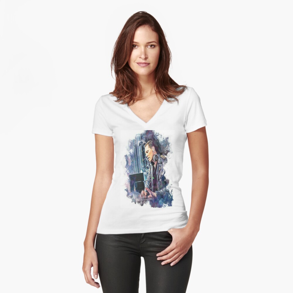 Item preview, Fitted V-Neck T-Shirt designed and sold by LitSavage.
