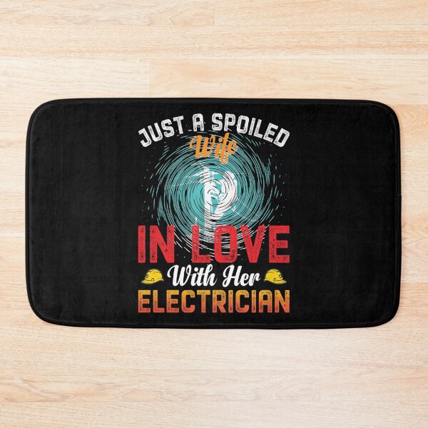 Item preview, Just A Spoiled Wife In Love With Her Electrician  | Funny Lineman Quotes | Electrical Lineman Gifts designed and sold by simplife-art.