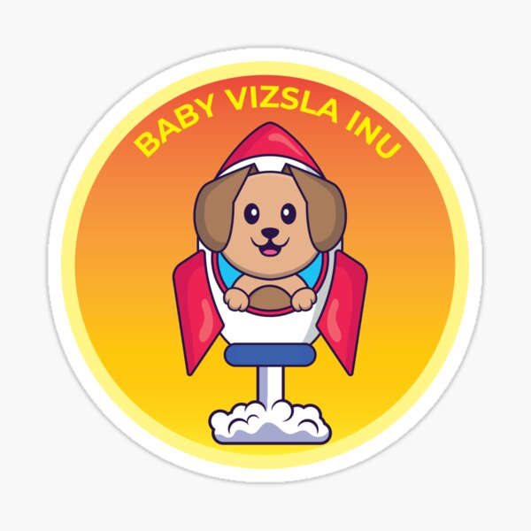 Baby Vizsla Inu logo Sticker
