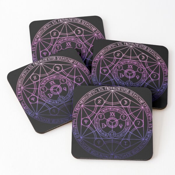 Item preview, Pink and Purple Hexagram Alchemy Sigil designed and sold by Saanis.