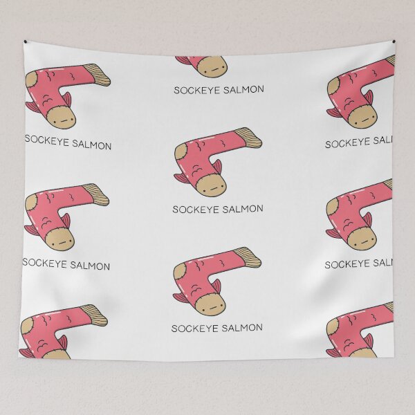 Item preview, Sockeye salmon - colorful designed and sold by cheezup.