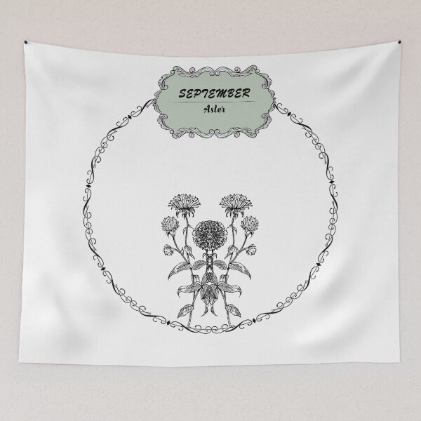 Item preview, September Aster flower designed and sold by Rawan Alghunmien.