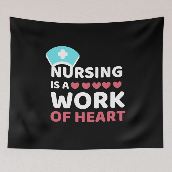 Item preview, Cute Love Quote: Nursing Is A Work Of Heart designed and sold by AmeliaStore1.