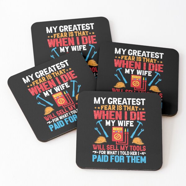 Item preview, My greatest fear is theat when I die my wife Electricians | Funny Lineman Quotes | Electrical Lineman Gifts designed and sold by simplife-art.