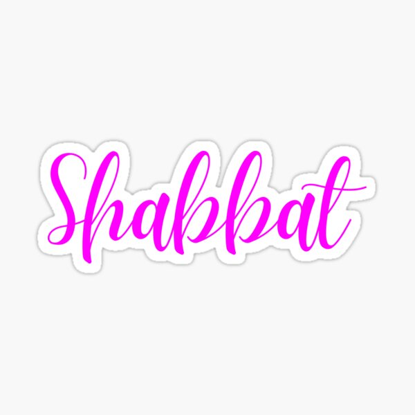 Simply Shabbat - Pink Sticker