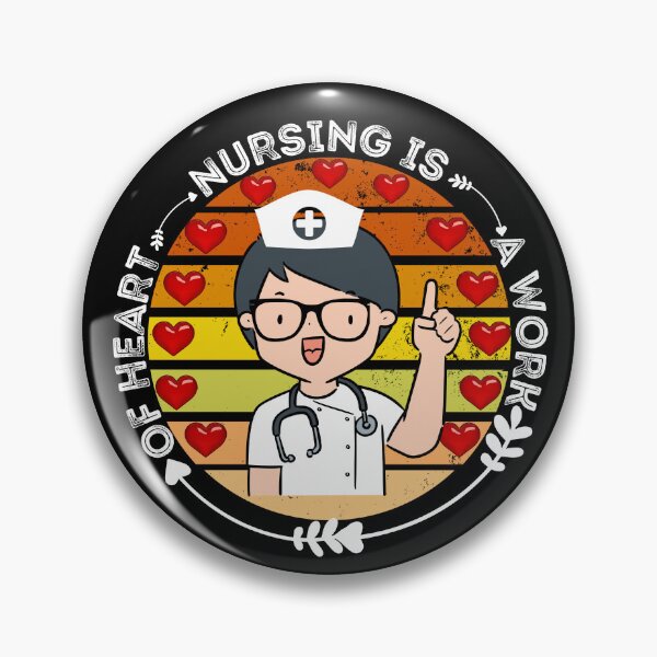 Item preview, Nursing Is A Work Of Heart- Cute Nurse With Love Quote designed and sold by AmeliaStore1.