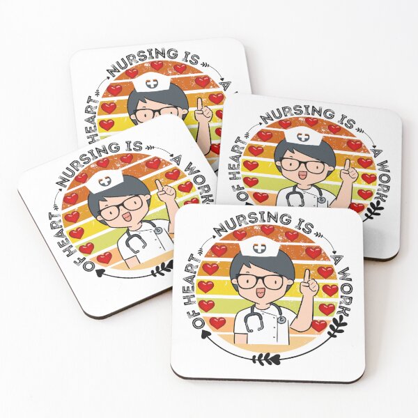Item preview, Nursing Is A Work Of Heart- Cute Nurse With Love Quote designed and sold by AmeliaStore1.