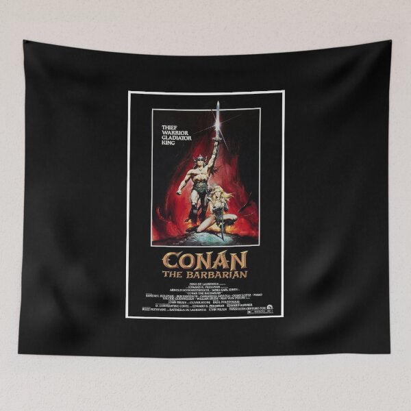 Item preview, Conan the Barbarian by Arnold Schwarzenegger Movie Poster designed and sold by PeacefulRiver.