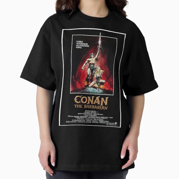 Item preview, Conan the Barbarian by Arnold Schwarzenegger Movie Poster designed and sold by PeacefulRiver.