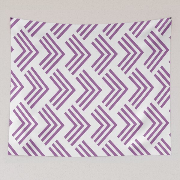 Artikelvorschau, Purple and White Art Deco Chevron Arrow Pattern Pairs DE 2022 Popular Color Royal Pretender DE5999 entworfen und verkauft von ColorOfTheYears.
