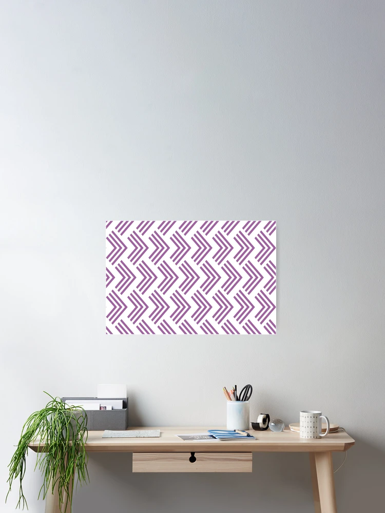 Thumbnail 2 von 3, Poster, Purple and White Art Deco Chevron Arrow Pattern Pairs DE 2022 Popular Color Royal Pretender DE5999 designt und verkauft von ColorOfTheYears.