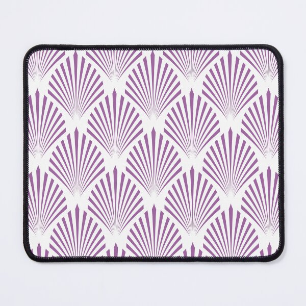 Artikelvorschau, Purple and White Elegant Scallop Fan Pattern Pairs DE 2022 Popular Color Royal Pretender DE5999 entworfen und verkauft von ColorOfTheYears.