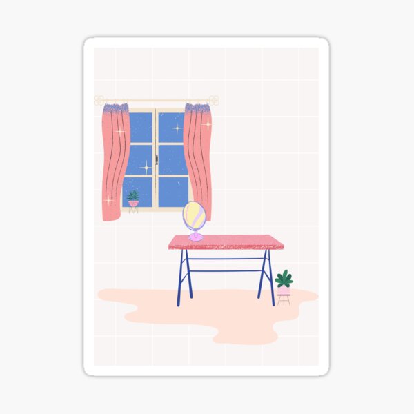 Cool girl room Sticker