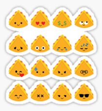 Quesadilla Emoji Different Facial Expression Sticker