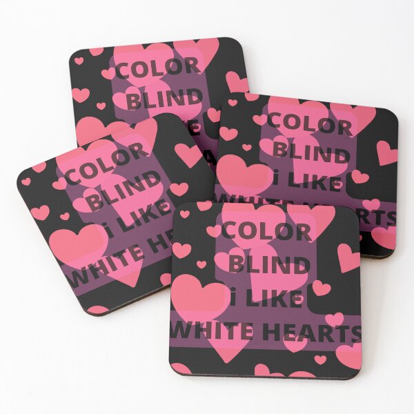 Item preview, FUNNY COLOR BLIND WHITE HEARTS designed and sold by Highhocreations.